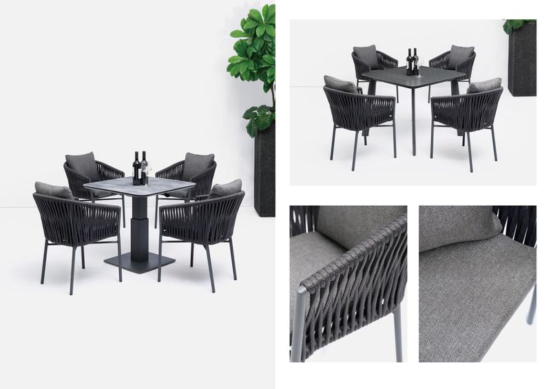 Classic Black Desk and Wicker Chairs #17
