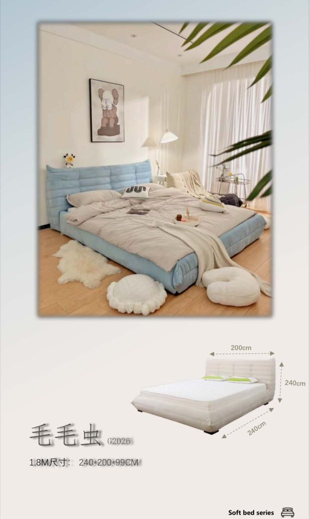 Classic Blue Tuffted Bed #10