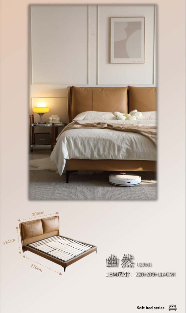 Cozy Brown Tufted Headboard Bed #104