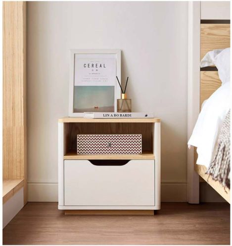 Cozy Gray Wooden Nightstand #73