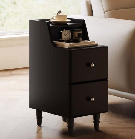 Elegant Black Nightstand #37