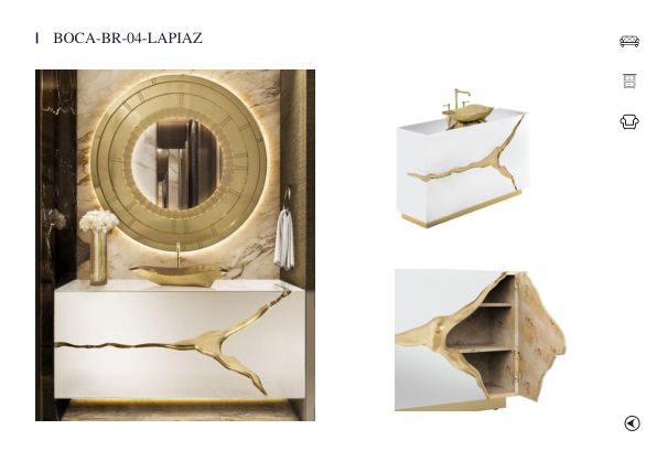 Luxury Gold and White Cabinet #10