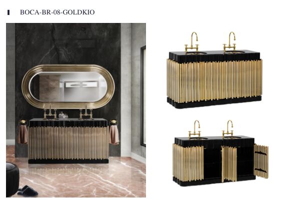 Luxury Gold and Black Cabinet #18