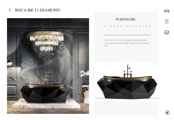 Luxury Gold and Black Bathroom Tub #30