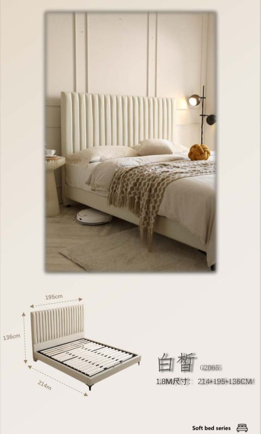 Chic Gray Upholstered Bed #115