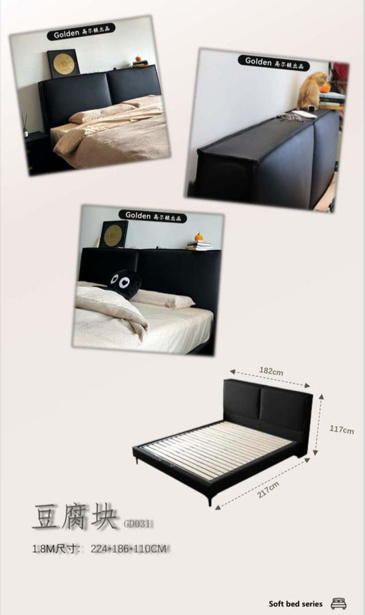 Classic Gray Upholstered Bed #109