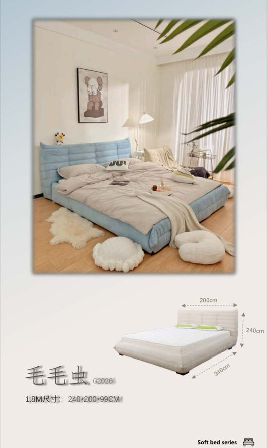 Classic Blue Tuffted Bed #10