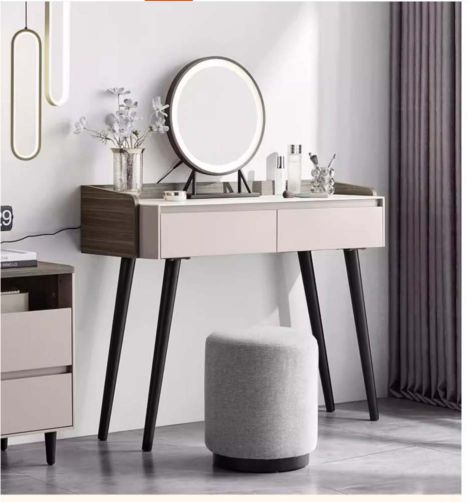 Cozy White Wooden Vanity#80