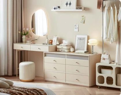 Elegant Gray Storage Vanity #93