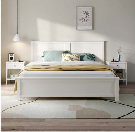 Elegant White Canopy Bed #44