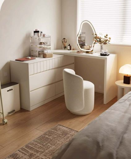 Luxurious White Vanity and Storage #98