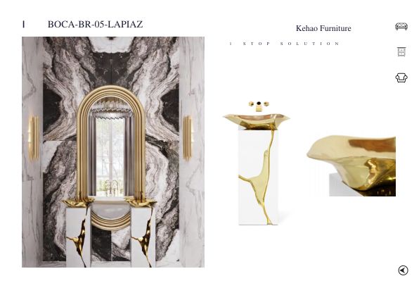 Luxury Gold and White Vanity #13
