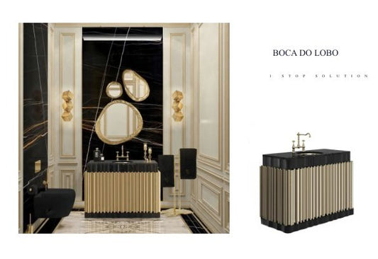 Luxury Gold and Black Cabinet #19