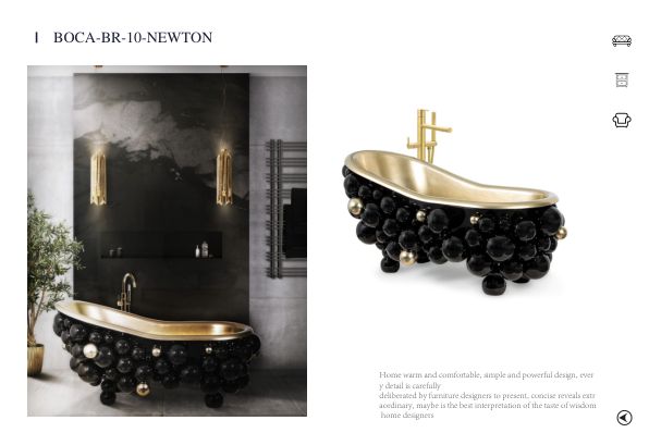 Luxury Gold and Black Bathroom Tub #27