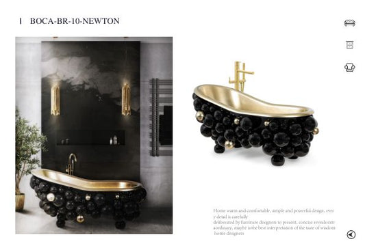 Luxury Gold and Black Bathroom Tub #27