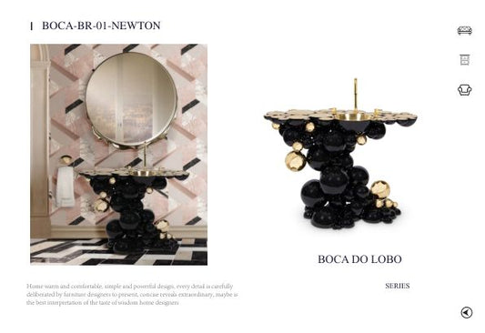 Luxury Gold and Black Bathroom Vanity #4