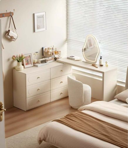 Modern White Vanity with Storage #99