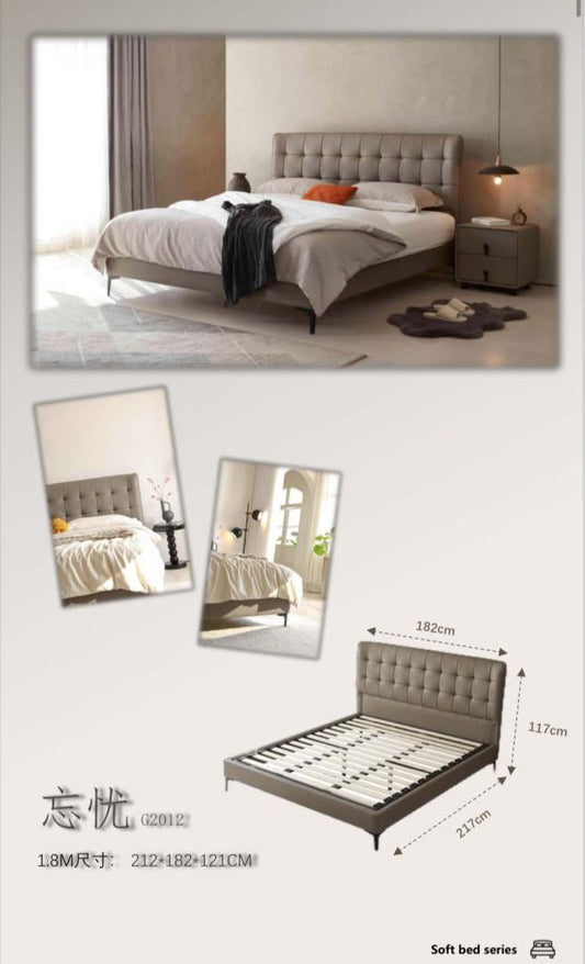 Modern Walnut Wooden Bed #105
