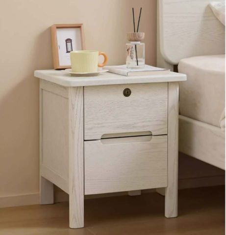 Modern White Nightstand #74