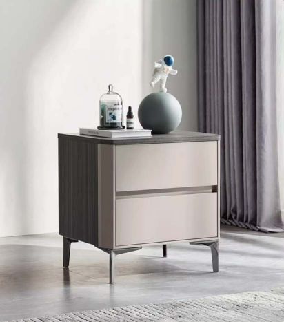 Sleek Gray Nightstand #27