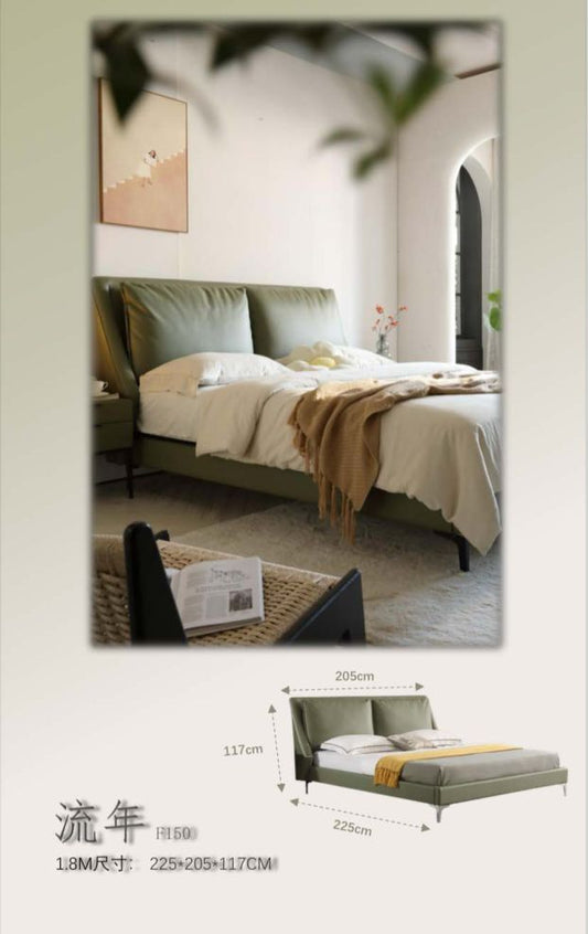 Sleek Walnut Storage Bed #107