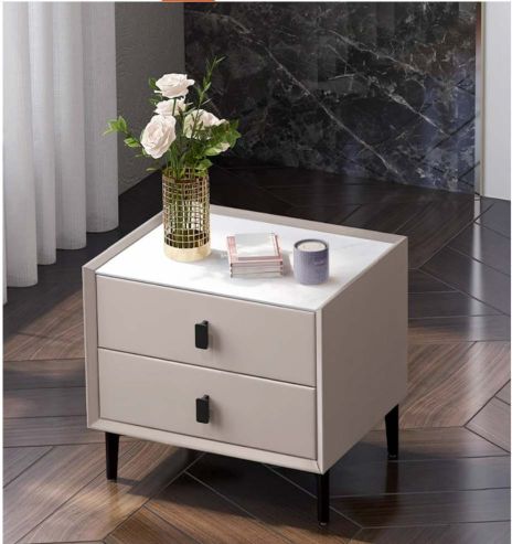 Sleek White Nightstand #51
