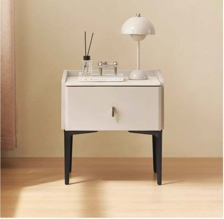 Sleek White Nightstand #41
